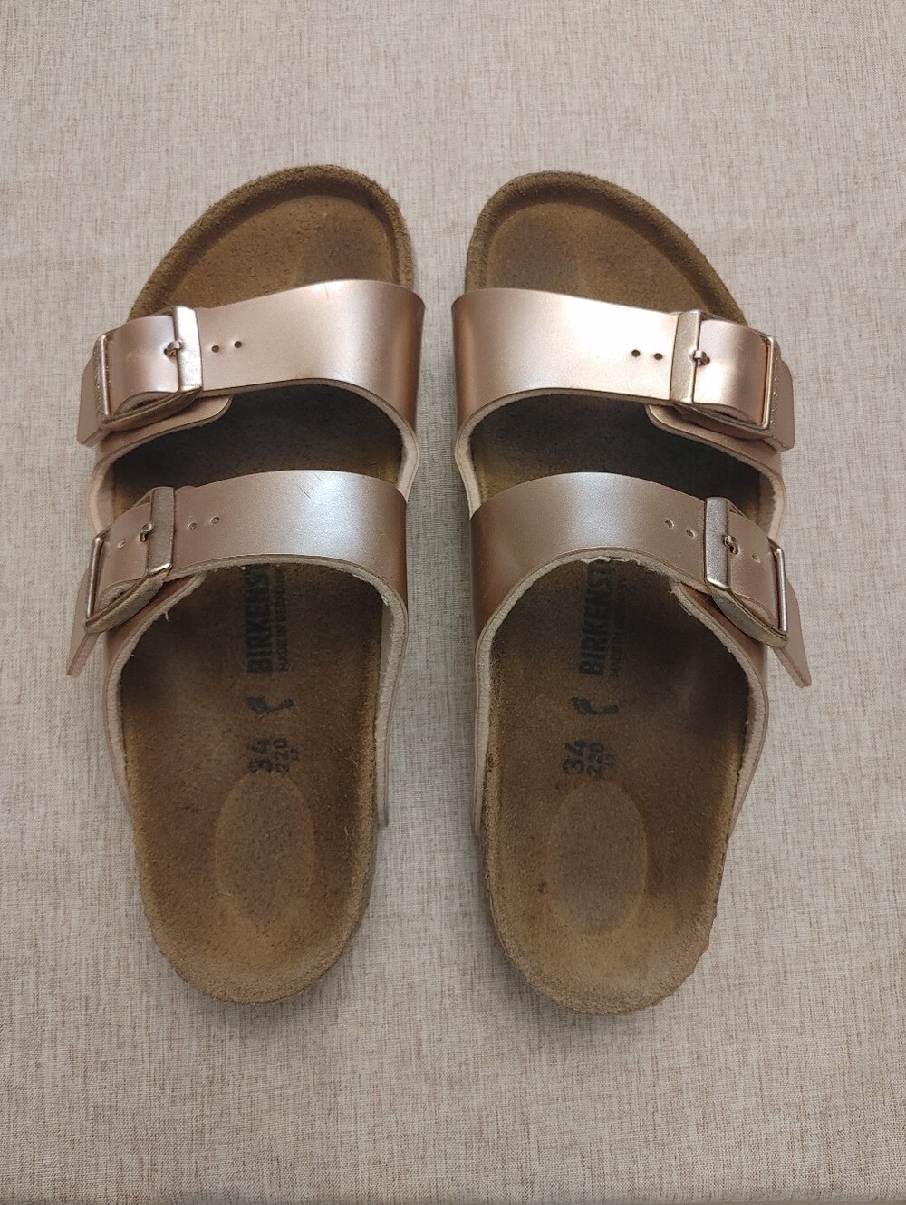 Birkenstock Arizona Kids In Electric Metallic Copper - Picture 2 of 11
